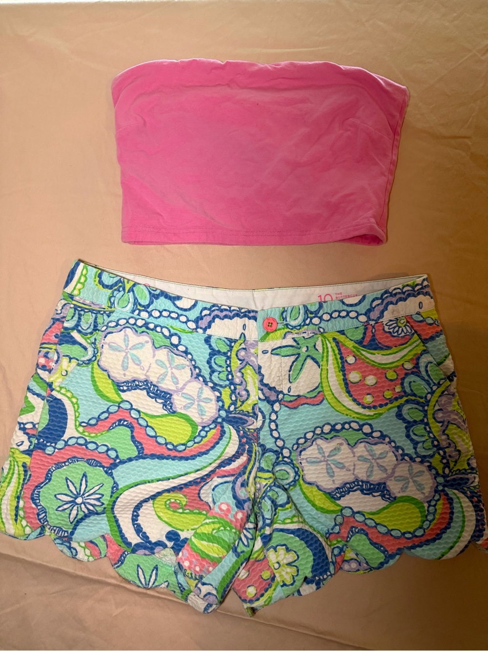 Lilly Pulitzer Multicolor Paisley Scallop Shorts